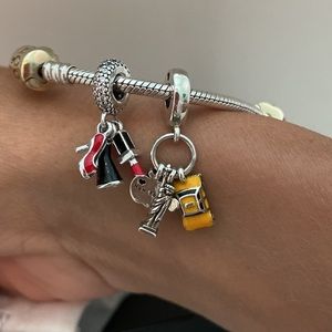 Pandora Dangle Charm Set of 2- Glamour Trio and Symbols of New York. New In Box!